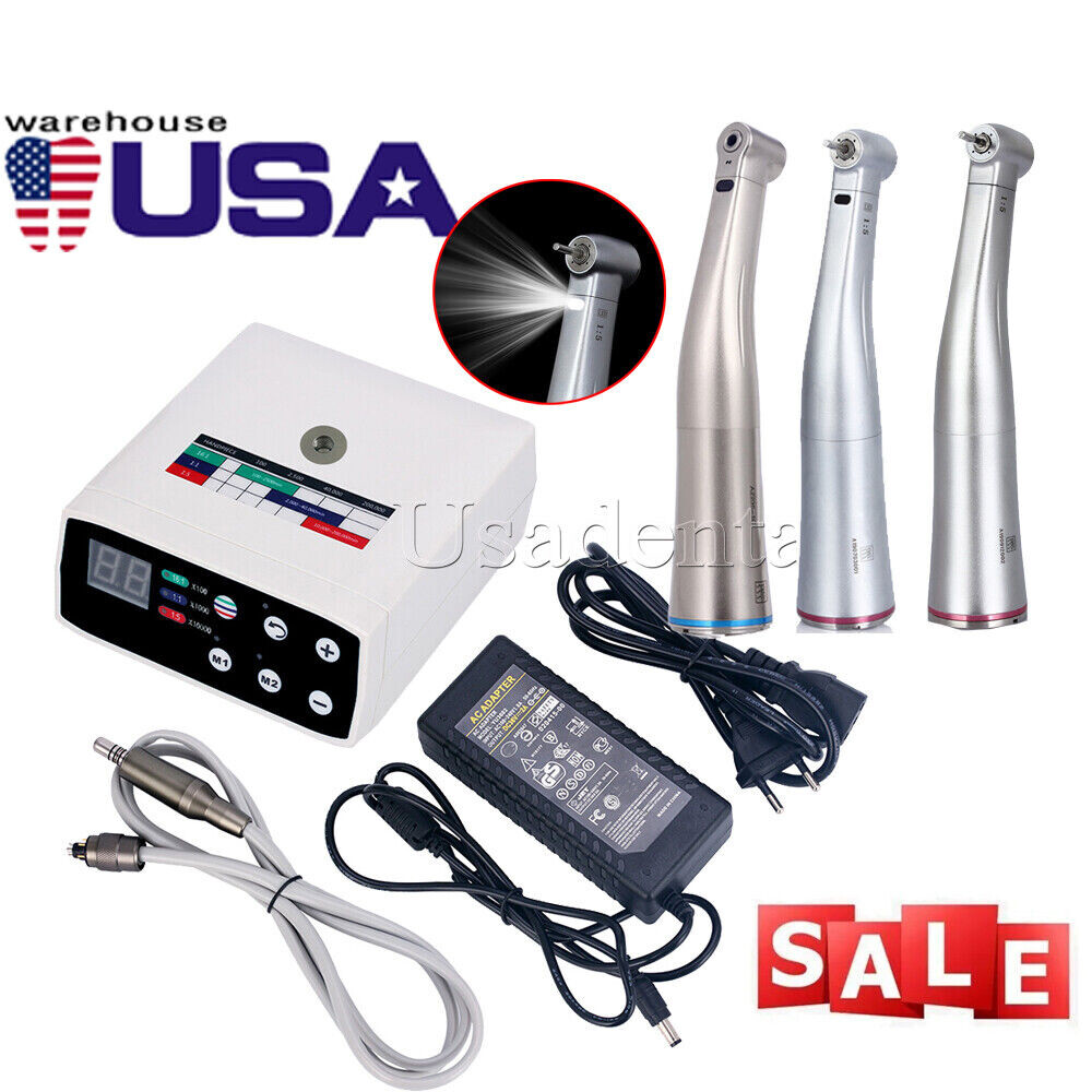 Dental Electric LED Brushless Micro Motor/1:5 1:1 Increasing Fiber Handpiece