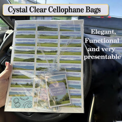 100 Pcs Clear 8″ X 10″(19.8*25 Cm) Self Seal Cello Cellophane Bags Resealable Po