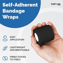 Self-Adhesive Bandage Wrap – Suitable for All 10 Count (Pack of 1), Black