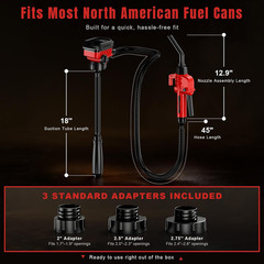 Fuel Transfer Pump for Milwaukee M18 Batteries, Cordless 3.7 GPM Flow | Gas Can