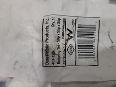 401-126 1″ x 3/4″ x 1 Slip x Slip x Slip Reducing Tee. LOT OF 10