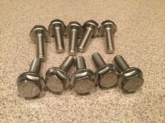 (100) M6 X 1.00 X 20 Stainless Steel DIN 6921 A2 Hex Flange Bolts M6x20mm Flange