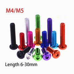 Aluminium Alloy Button Head Hex Socket Screws Allen Bolts – M4 M5 6-30mm Length
