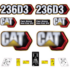 Compatible with 236D3 Decal Kit Skid Steer Stickers – Free Shipping – 3M Vinyl