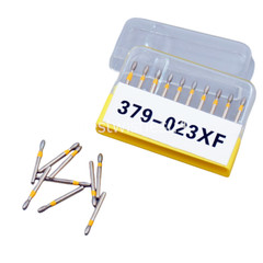 100 Pcs Dental Diamond Burs FG Egg Football 379/023XF Extra Fine Grit High Speed