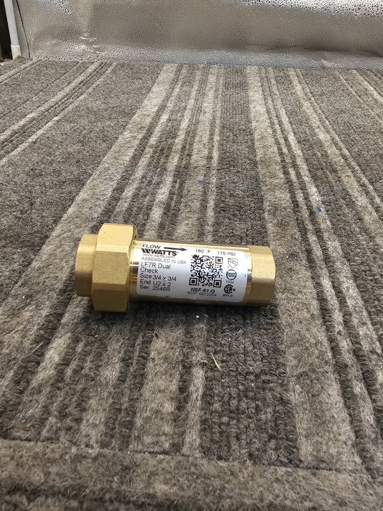 Watts LF7R: 3/4-inch x 3/4-inch Lead-Free Residential Dual Check Valve U2 x 2