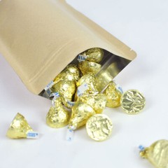 100 5.5MIL Kraft Paper Mylar Food Storage Zipper Seal Bags Outer Size 3.5×5.5″