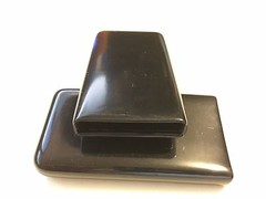 4 Push-On Flat Vinyl Caps Fits 1/4″ Flat Rod Stock 1.5″ Wide 3″ Deep, Handle