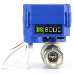 U.S. Solid 3/4″ NPT Motorized Ball Valve N/C 110/115/120/220/240VAC 2-Wire SS304
