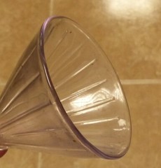 Embossed Vintage Glass Funnel (4 ounces)