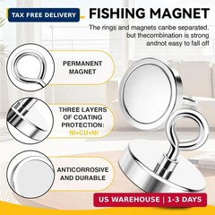 DIYMAG Super Strong Neodymium Fishing Magnets, 500 lbs(227 KG) Pulling Force Rar