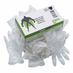 1000 Pcs Latex and Powder Free Vinyl Gloves 3 Mil 2XL, Clear, Disposable