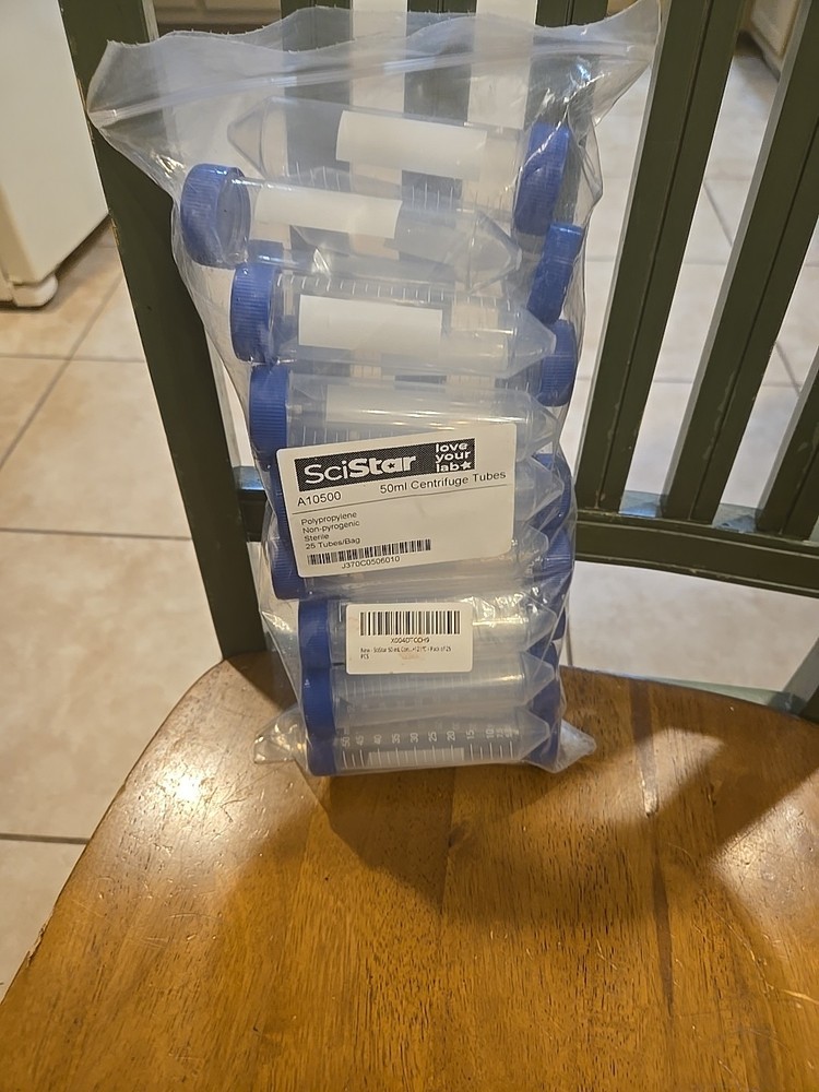 Azzota® 50ml Sterilized Non-disposable Centrifuge Tubes, 25/pk