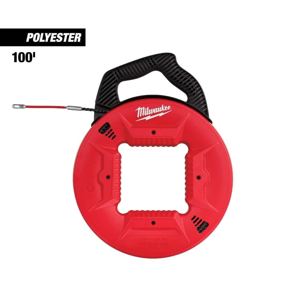 Milwaukee 48-22-4195 100′ Polyester Fish Tape W/ Flexible Metal Leader