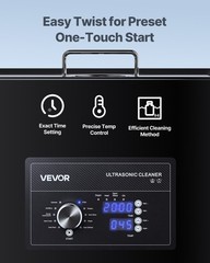 VEVOR 30L Ultrasonic Cleaner Professional Cleaning Machine with Knob Control
