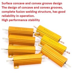 25W RX24 Aluminium Wire wound Power Resistors 5% J 0.01Ω 0.02Ω 0.2Ω to 300KΩ/Ohm