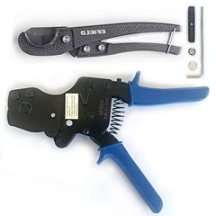 EFIELD PEX One Hand Ratchet Cinch Clamp Crimp Tool 3/8″-1″ with Pipe Cutter