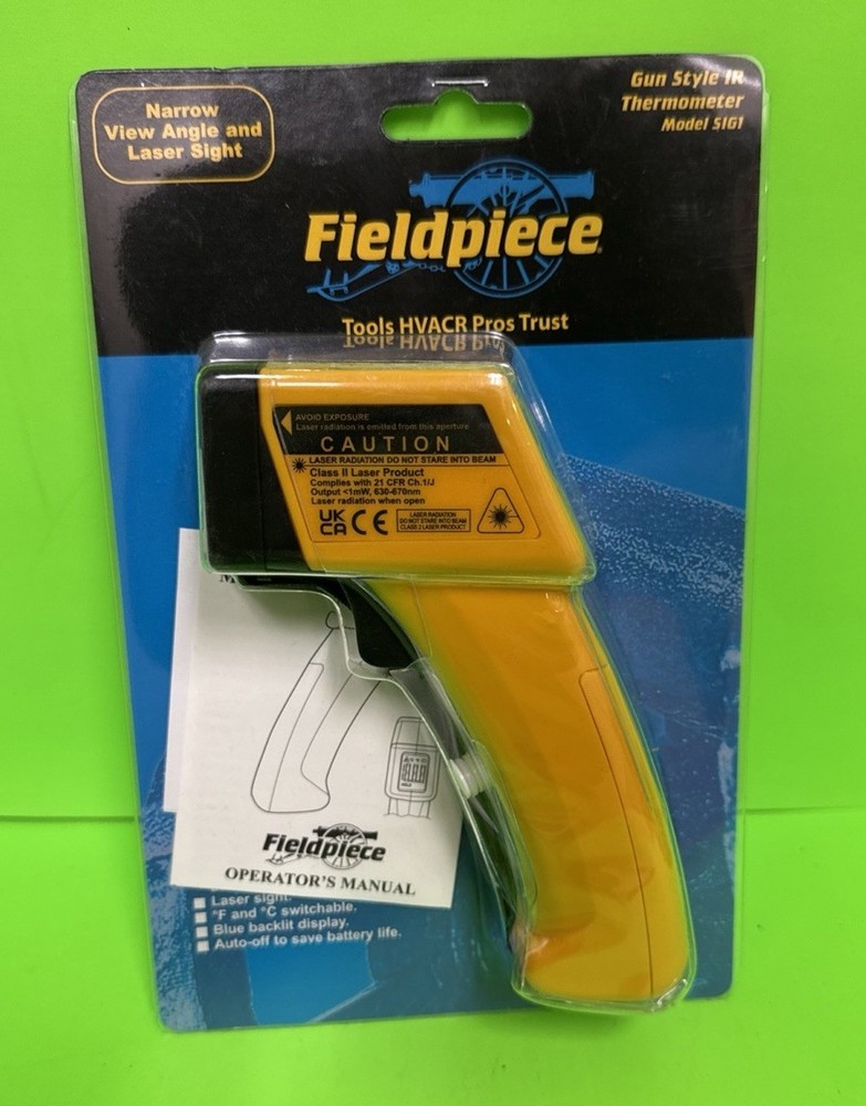 Fieldpiece SIG1 – Gun Style IR Thermometer – (-22°F to 1022°F), 10:1