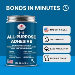 S-18 All-Purpose Adhesive, 4 oz. can – Multi-Purpose, Rubber, Metal, Leather,…