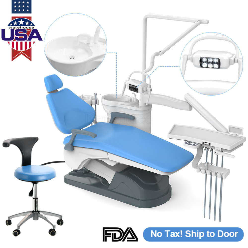 Dental Unit Chair DC Motor Computer Controlled PU Hard Leather Stool TJ2688-A1