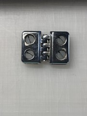 4 Pc Hinge Glass Connector Chrome 3/16” Tempered Glass Shelf