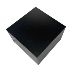 Black 18” x 18” x 12” Cube Pedestal Display Knockdown Base Retail Fixture