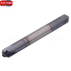 1/4″ 4 Flute 90 Degree Solid Carbide Chamfer Mill – Double End – AlTiN Coated