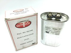 45 MFD 440 Volt Oval Run Capacitor HEAVY-DUTY Gemtech – 45/440 NEW