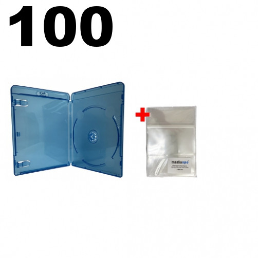 100 PREMIUM STANDARD Blu-Ray Single Cases 12MM & 100 OPP Bags