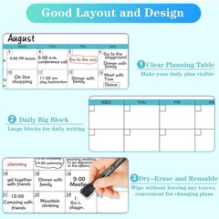 Dry Erase Calendar for Wall – 38″ x 58″ Extra Large White Board Calendar, One