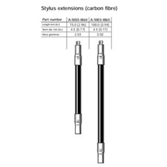CMM Touch Probe Extension M3 Thread Carbon Fibre Stem L100mm for A-5003-4865