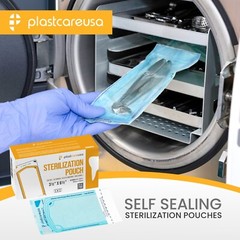 1000 Self-Sealing Sterilization Pouch, 3.5″ x 6.5″, Paper/Blue Film (5 Boxes)