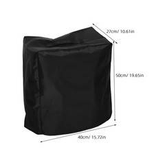 Paper Shredder Cover in Black Oxford Fabric with Design