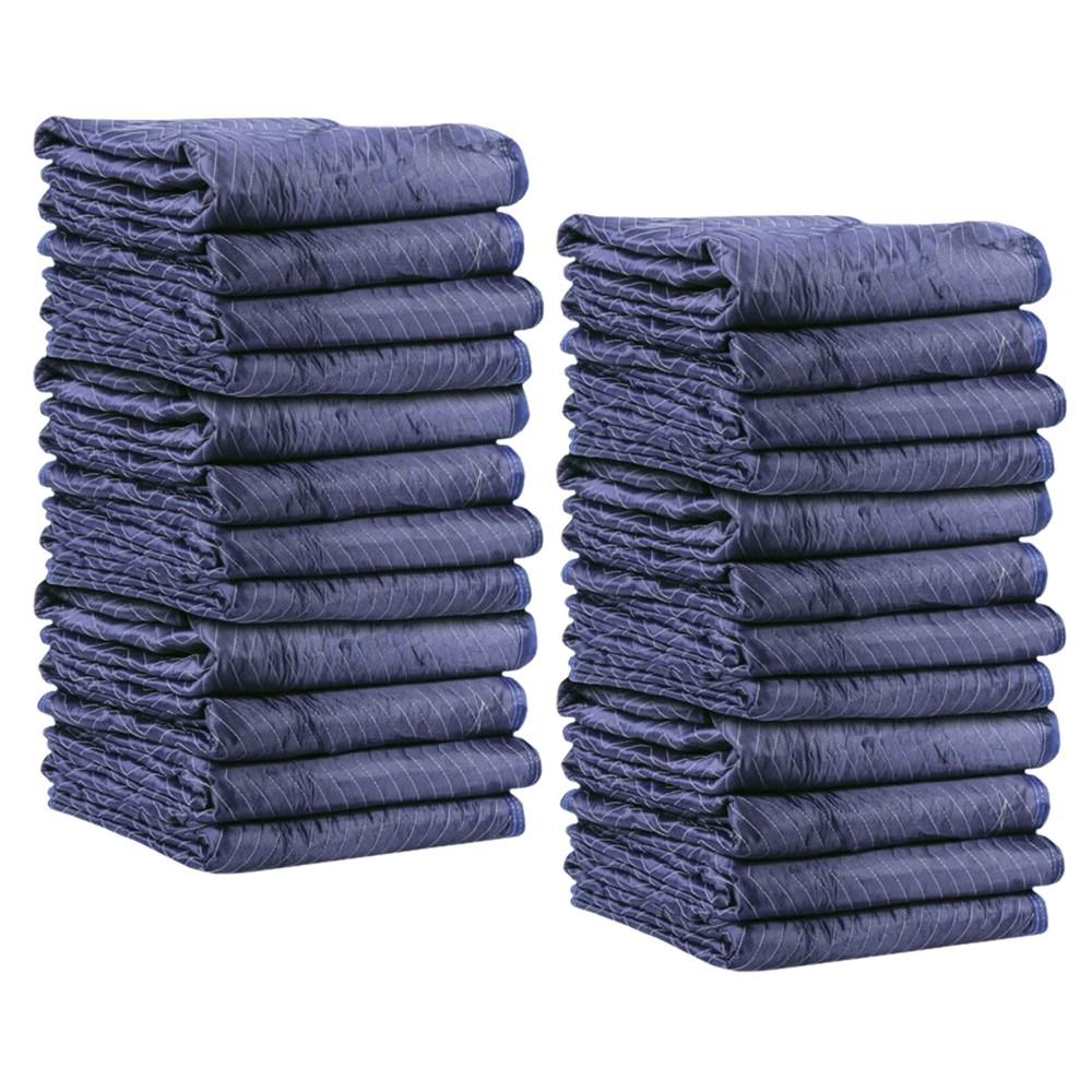 USCC Mega Mover Moving Blankets – 80″ X 72″ – Blue/Light Blue – 24PK