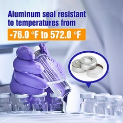 Aluminum Crimp Vial Cap Seal&Natural PTFE/Silicone Septa for Headspace Vial,20mm