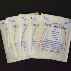 Dental Orthodontic White Color Coated Niti Arch Wire Round Super Elastic Ovoid