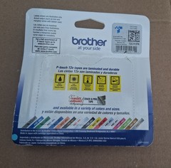 Brother P-Touch TZe2312PK, 2-Pack Black Print on White Tape