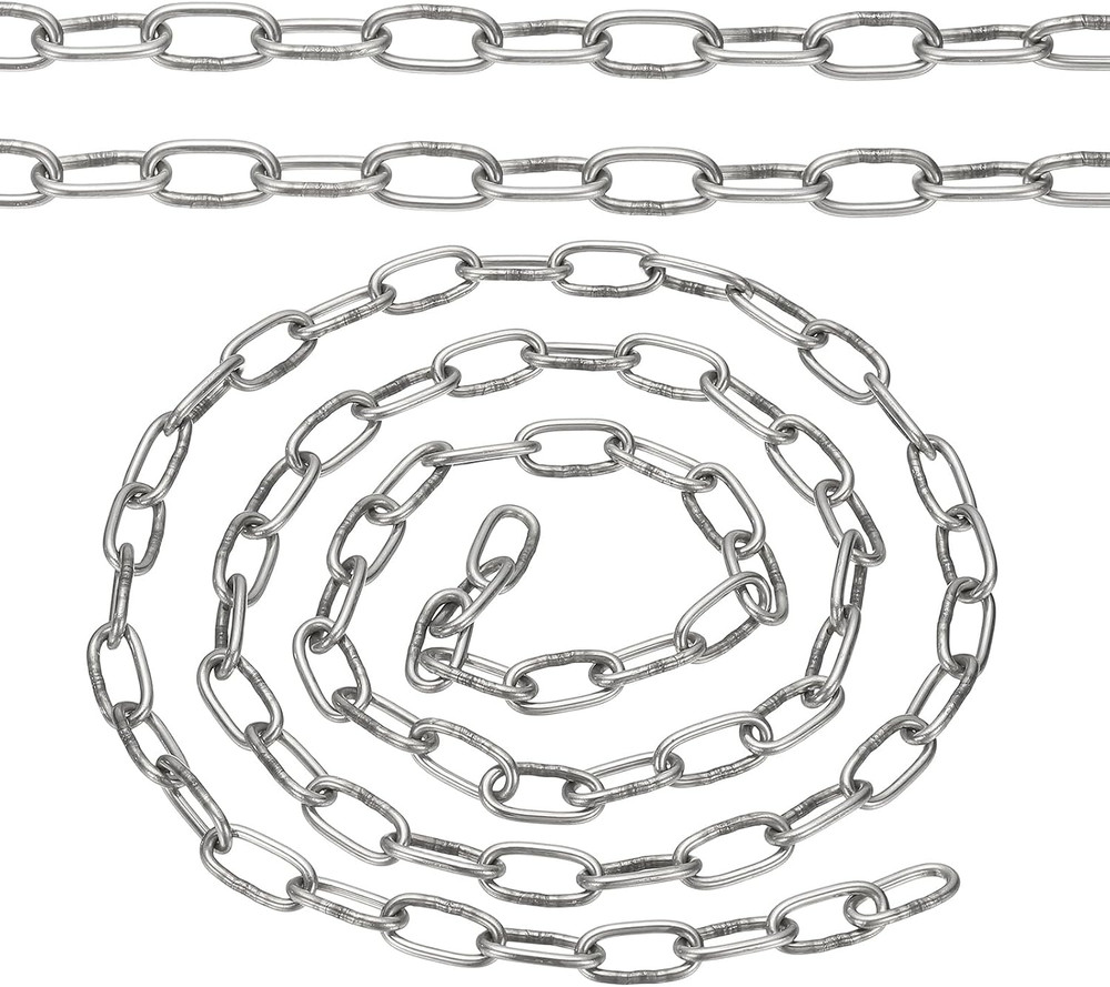 3.3Ft SUS304 Stainless Steel Chain, 2Mm Metal Chain Link 1 Meter Small