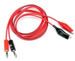 4X Pair Red and Black Alligator Test Leads 2 Clips to Banana Plug VOM Multimeter