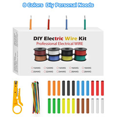 20 Gauge Stranded Wire Kit, 10Ft Each 8 Colors 20AWG Silicone Electrical Wire