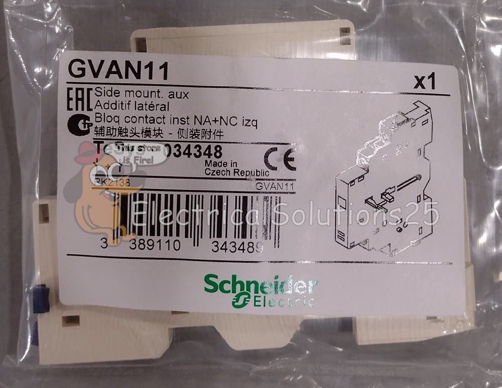 New Schneider GVAN11 Circuit Breaker Auxiliary Contact Block Free Shipping
