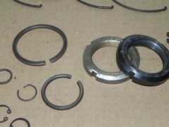 34 New Forklift parts: Lock Washer, Retaining clips Unsure forklift they fit