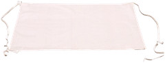 Four Way Apron 17 x 34 White 55% Cotton 45% Polyester Tie Strap Closure Washable