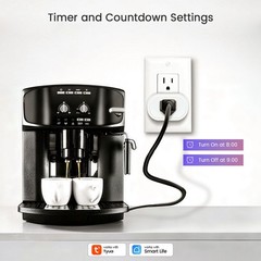 Smart Home Plug, 2.4GHz WiFi Smart Socket, Works with Alexa & Google Assistan…