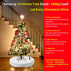 19.7In/50Cm Large Motorized Rotating Display Stand,400Lb Capacity Electric Rotar