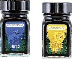Monteverde Hippo (Dark Blue) Lion (Yellow) G309HI G309LI 30ml Each Ink Bottle