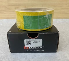 LabelTac LT201-C 2″x75′ Yellow Indoor / Outdoor Vinyl Label for LT6