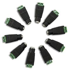 Pack of 10 Male/Female 12V DC Power Connectors 5.5mm Jack by SatelliteSale