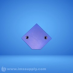 2 inch x 2 inch x 3 inch Blue Right Angle Threaded Block FNIP