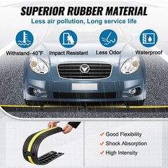 4 PCS 39” Cable Protector Ramp 18000 lbs Speed Bump Floor Cable Protector
